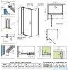 Radaway Fuenta Kdj kabina 100x100cm lewa chrom połysk szkło przejrzyste 1384040-01-01L/1384052-01-01
